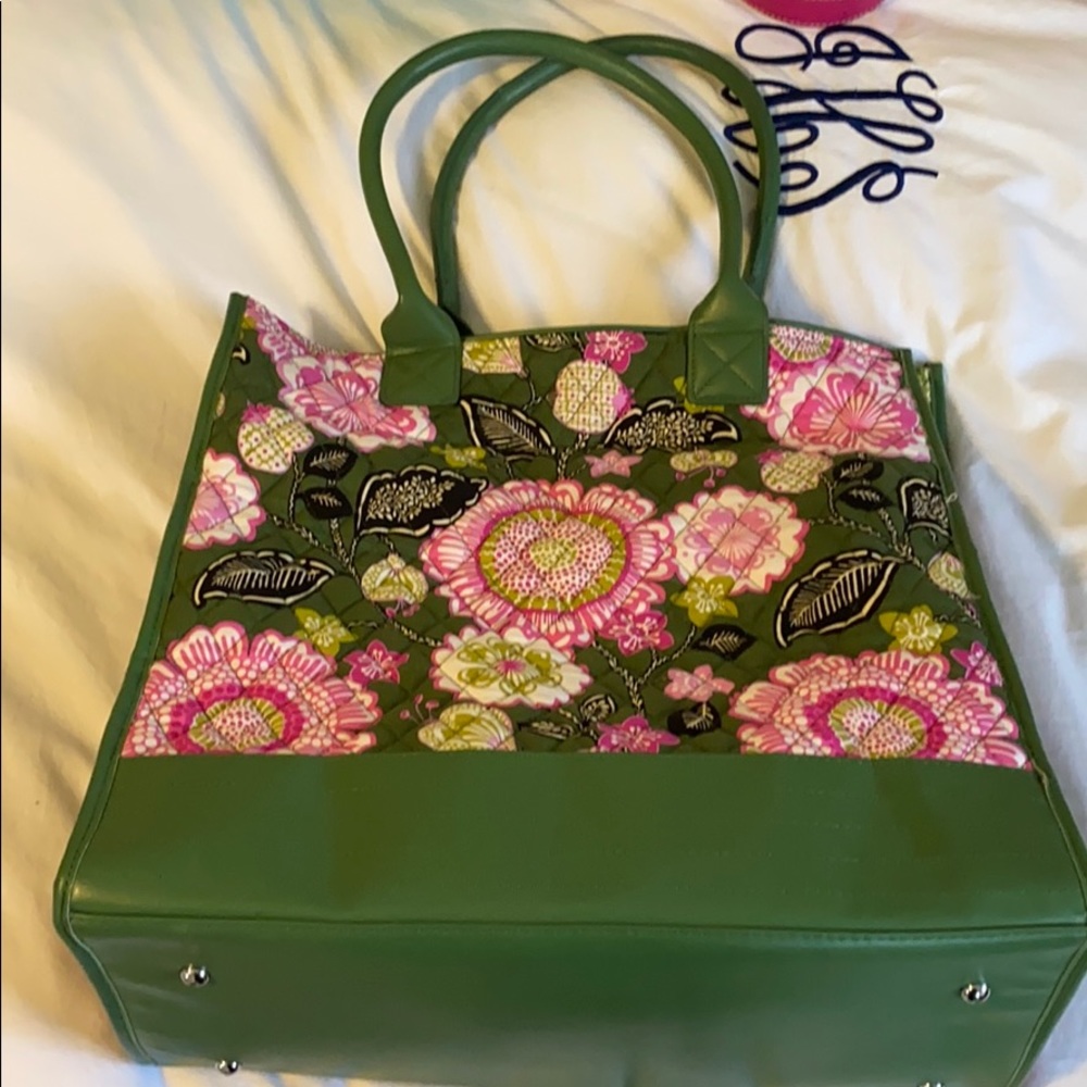 Vera Bradley green floral bag